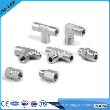 Stainless steel oil tee joint pipe tube fitting